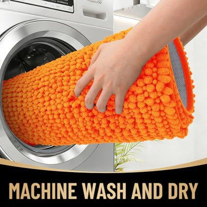 OLANLY Thick Chenille Small Bathroom Rugs 24x16, Absorbent Bath Mat - Image 4