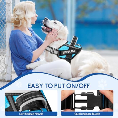 Service Dog Harness with Reflective Strips, and 10 Patches, - Image 4