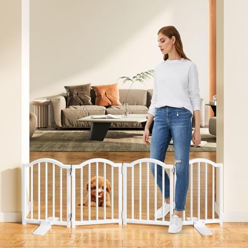 Snughome Short Dog Gate Indoor, Expands Up to 48’’ Wide Foldable Pet Gate by Snughome