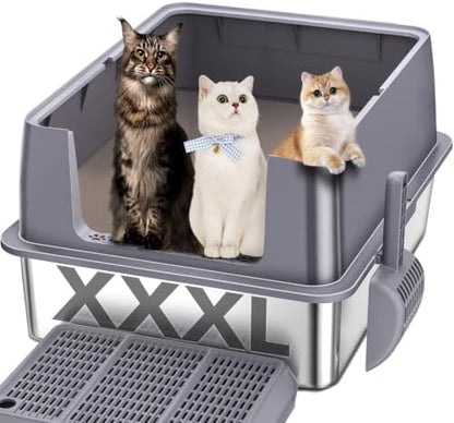Stainless Steel Litter Box by KITCATY