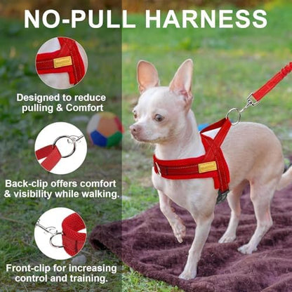 BEAUTYZOO Small Dog Harness and Leash Set, No Pull Step in Puppy Vest - Image 6