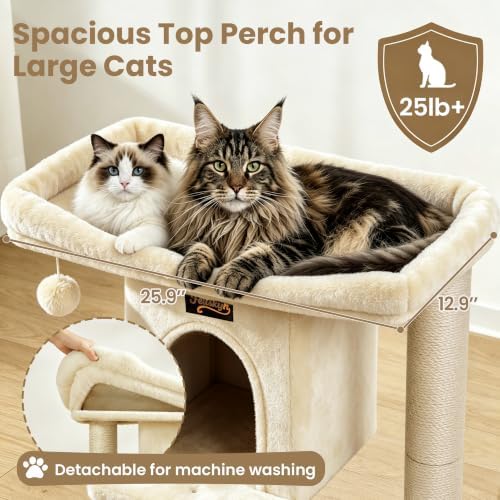 Cat Tree Tower Scratching Post for Indoor Large Adult Cats - Image 2