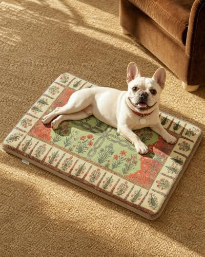 Exsnugy Dog Crate Pad, Boho Washable Dog Bed Mats by Exsnugypetproducts