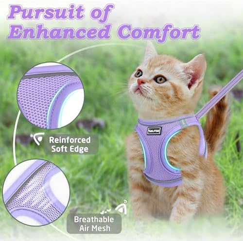 Cat Harness and Leash for Walking Escape Proof, Adjustable Kitten Vest Harness - Image 2