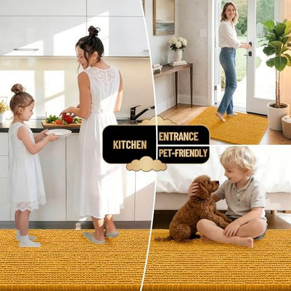 OLANLY Thick Chenille Absorbent Bathroom Rugs Mat 36x24 - Image 6
