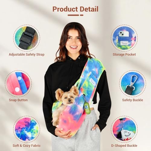 Hands-Free Cat Sling Carrier, Ultra-Soft Polar Fleece Pet Sling - Image 5