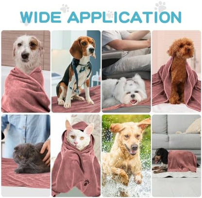 Microfiber Dog Towels 6 Pack, Perfect Shower & Bath Supplies - Image 7