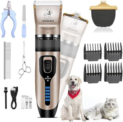 Dog Clippers Grooming Kit and Trimmer by Gooad