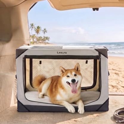 Lesure Portable Soft Collapsible Dog Crate by Lesure