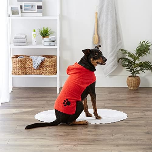 Bone Dry Pet Robe Collection, Embroidered Absorbent Microfiber Bath Robe - Image 5