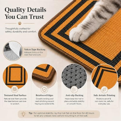 Cat Scratcher Mat, Natural Sisal Cat Scratch Pad - Image 5