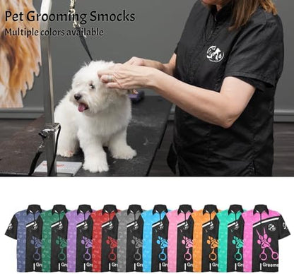Custom Pet Grooming Smock, Personalized Dog Groomer Jacket - Image 5