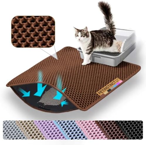 Extra Large Cat Litter Mat, Double Layer Honeycomb by Petinstinct