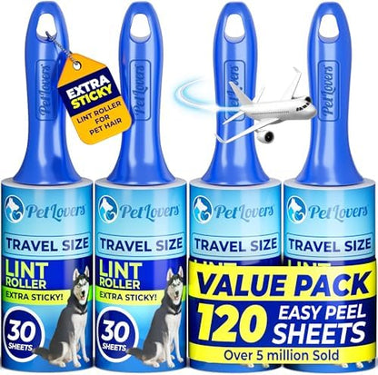 PetLovers Extra Sticky Lint Roller Mega Value Set by PetLovers