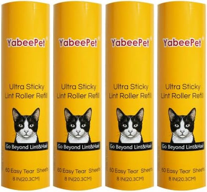 8 Inch Extra Sticky Large Lint Roller Refills by Yabeepet