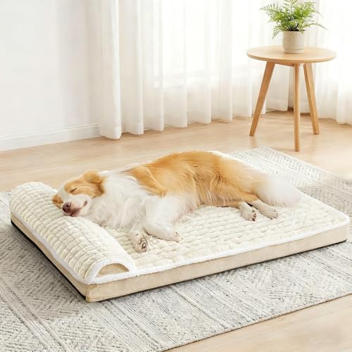 Orthopedic Large Dog Bed Pillow Pet Sofa Bed 48''X30'' Ivory by Unknown