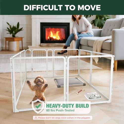 FXW AuraSpace Pro Acrylic & Wire Mesh Indoor Dog Playpen, 8 Panels - Image 2