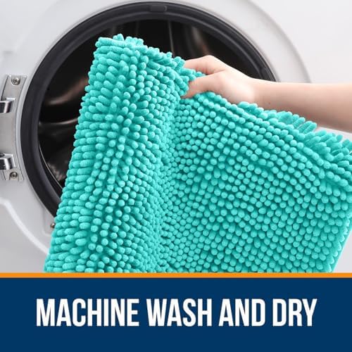 OLANLY Bathroom Rugs 34x21, Extra Soft Absorbent Chenille Bath Rugs - Image 5