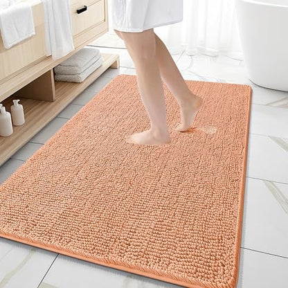 OLANLY Large Bathroom Rugs 59x35, Extra Soft Absorbent Chenille Bath Rugs by OLANLY