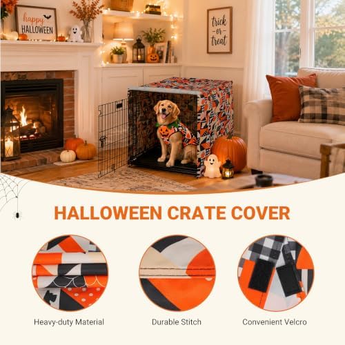 Explore Land Halloween Pattern Dog Crate Cover, 42 Inches - Image 5