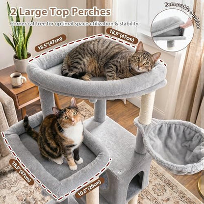 Gitelsnour Cat Tree, 78.7'' Cat Tower, 2 Big Condos - Image 2