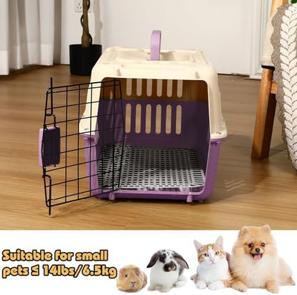 2 Set Hard Plastic Pet Carrier Breathable Dog Cat - Image 3