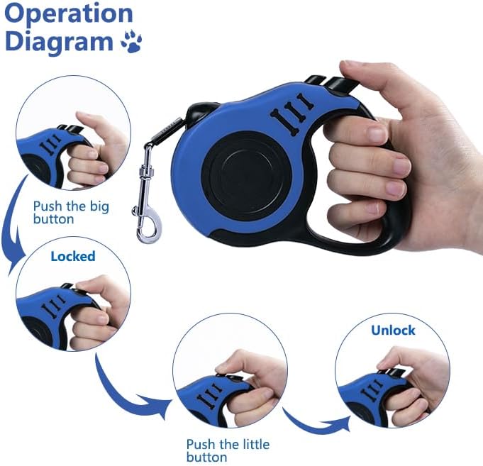Retractable Dog Leash 10ft, Tangle-Free Expandable Leash - Image 3