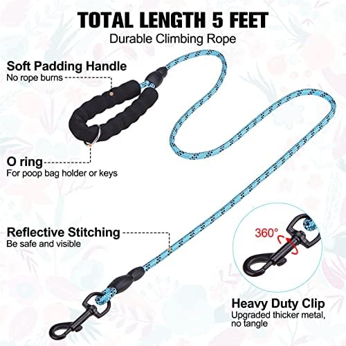 BEAUTYZOO Dog Harness Medium Sized and Leash Set, No Pull Pet Vest -Floral - Image 4