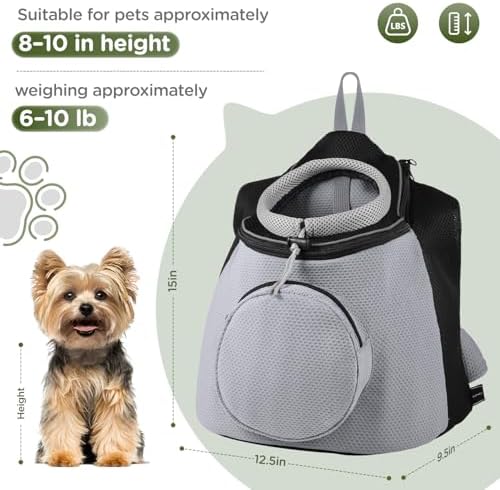 BONTHEE Pet Dog Backpack Carrier Small Pet Front Backpack, Ventilated Mesh Dog - Image 5