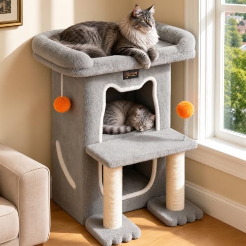 Small Cat Tree Tower Scratching Post by FeliskynCatTreeTower