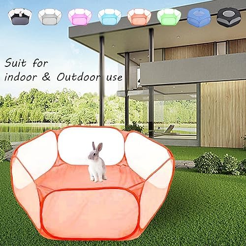 Small Animals Playpen, Portable Pop-up Open Interactive Pet Tent, Indoor - Image 6