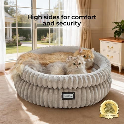 BALANCE Cat Bed Kitten Bed, Washable Round Cat Beds - Image 2