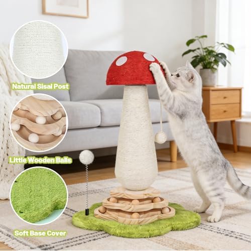 Mushroom Cat Scratcher/Scratching Post, Cute Cat Scratching Post - Image 6