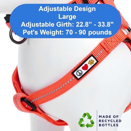Pawtitas Recycled Reflective Step-in Dog Harness – Adjustable No-Pull Vest - Image 3
