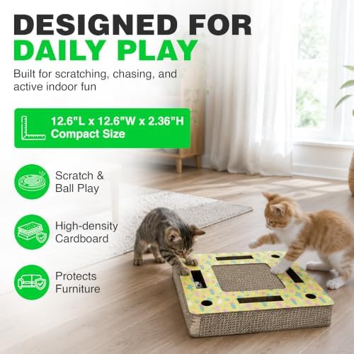 A&E Cage Co Square Cardboard Cat Scratcher - Image 2