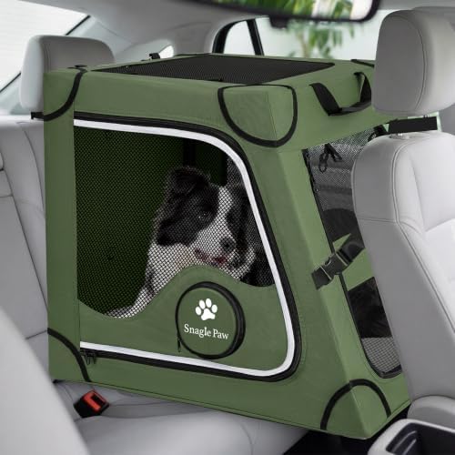 Dog Car Crate for Back Seat by SnaglePaw