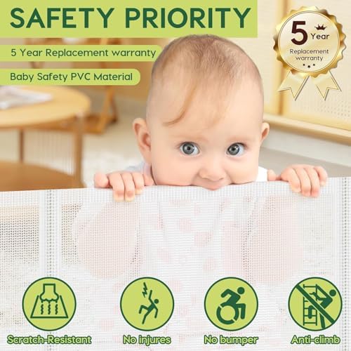 2 Pack Reinforced 55" Wide Retractable Baby Gates - Image 6
