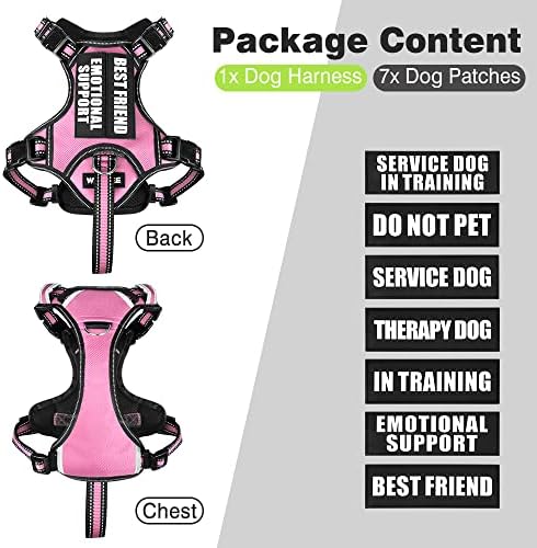 WINSEE Large Pink Service Dog Harness - Image 6