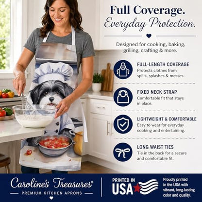 Caroline's Treasures Havanese The Chef Apron Cooking Kitchen Server Baking - Image 4