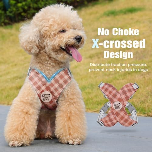 Pawaboo Small Dog Harness and Leash Set, Puppy Harness X-Frame Adjustable - Image 3