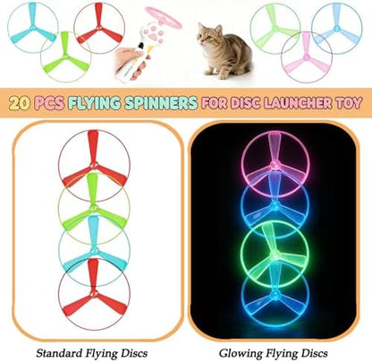 Cat Toy Disc, Interactive Cat Fetch Toy Flying Discs - Image 2