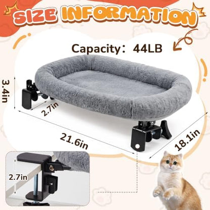 Lewtemi Bedside Pet Bed, Hanging Cat Hammock Attached to Bed or Desk - Image 2