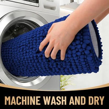 OLANLY Thick Chenille Bathroom Rugs 34x21, Soft Absorbent Bath Mat - Image 4