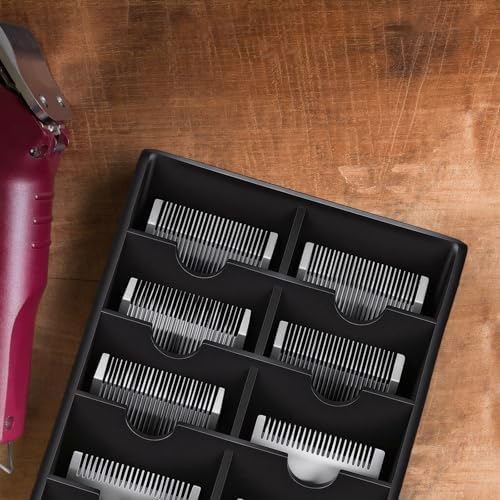 4 Pack Black Clipper Blade Holder 10 Slot Clipper Razor Blade Rack Storage Tray - Image 4