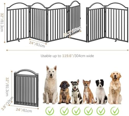 BHG Metal No-Assembly Freestanding Dog Gate - Image 4