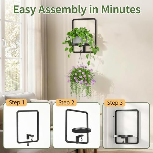LASZOLA Plant Picture Frame Holder Shelf Wall Window Indoor - Image 4
