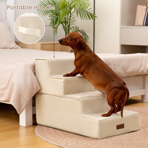 Aodisman Dog Steps for Bed & Couch, 18.5" H 4-Step Pet Stairs for Small Dogs - Image 5