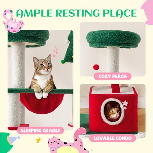 SHA CERLIN 67in Tall Cat Tree/Climbing Tower - Image 3