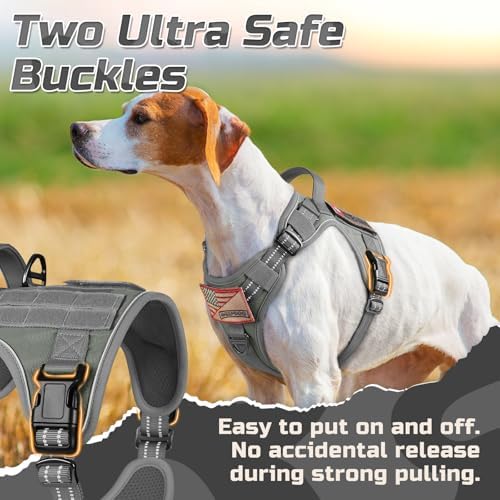 rabbitgoo Tactical Dog Harness for Large, No Pull Military Service Vest - Image 4