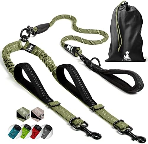SparklyPets Double Dog Leash for 2 Dogs by SparklyPets